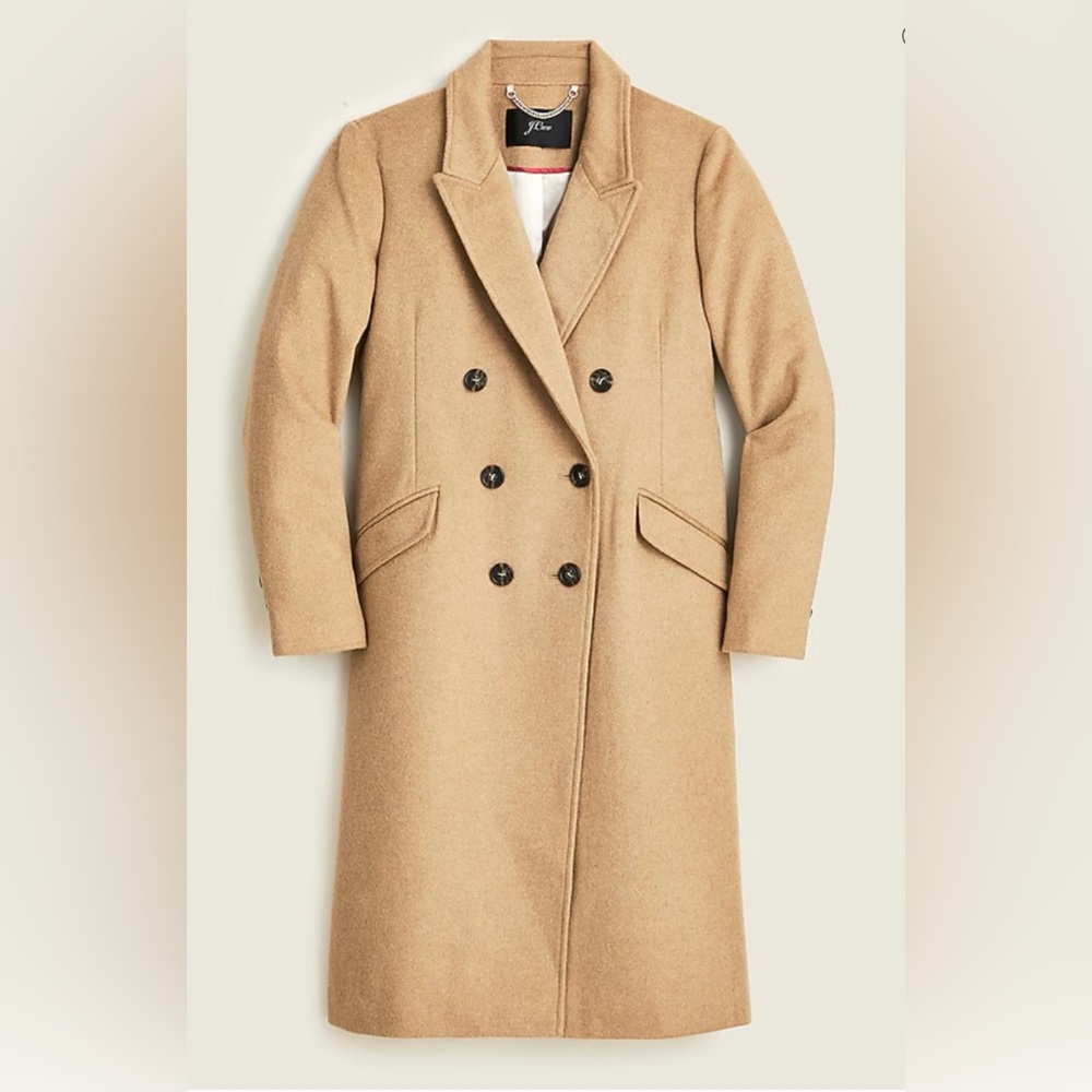 J. Crew Double-breasted topcoat in Italian wool-cashmere coat.
